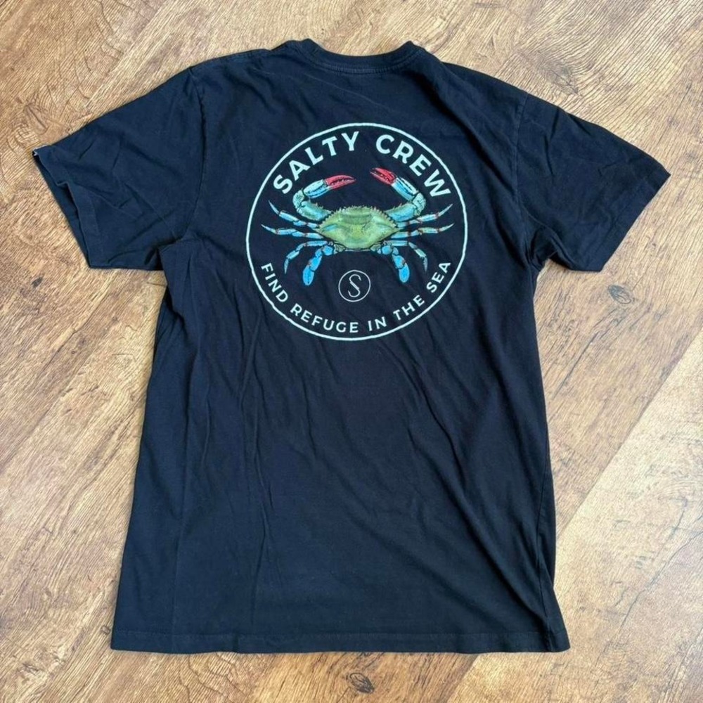 black Salty Crew Find Refuge in the Sea graphic t-shirt
